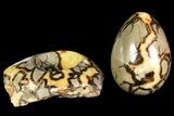 Polished Septarian Egg with Stand - Madagascar #118141-1